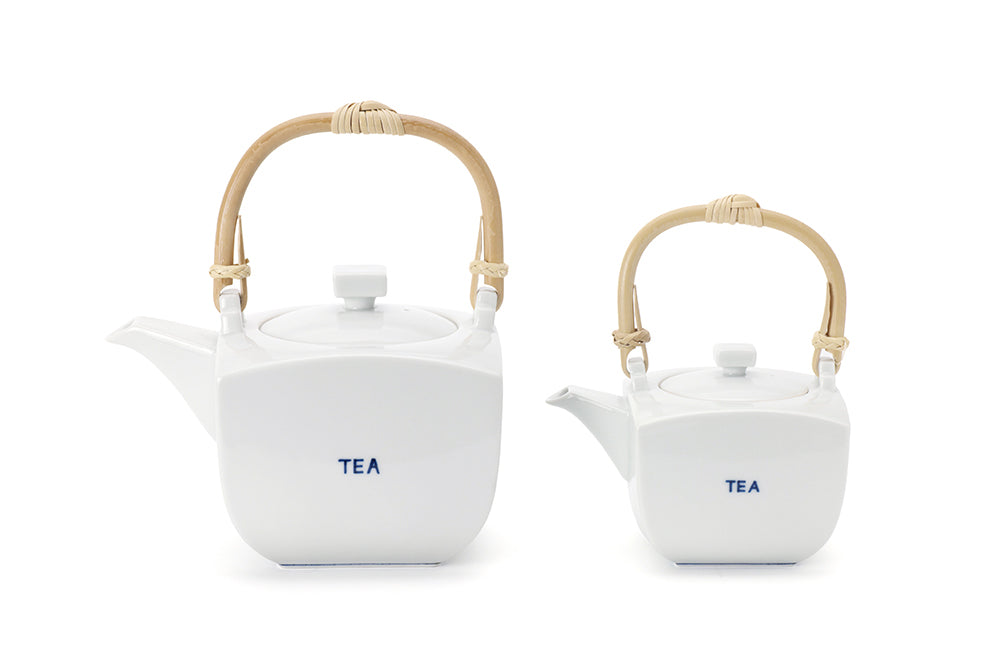 角急須(小) 白“TEA字”