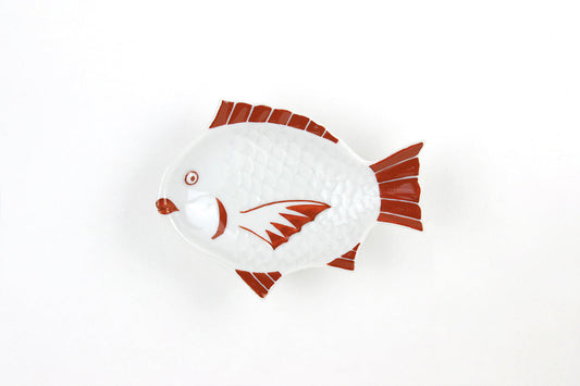 薑会 魚皿 赤