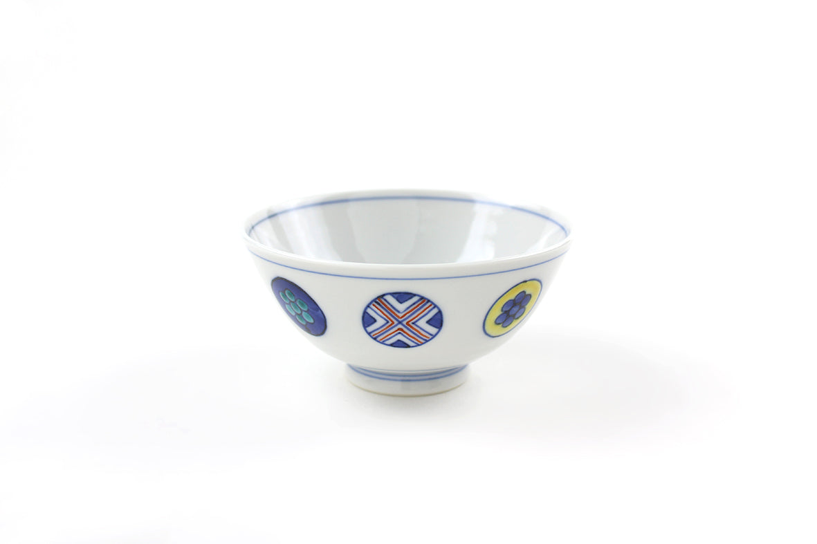 ご飯茶碗小 丸紋遊童子