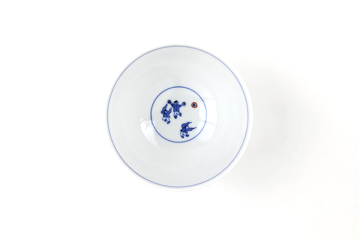 ご飯茶碗小 丸紋遊童子