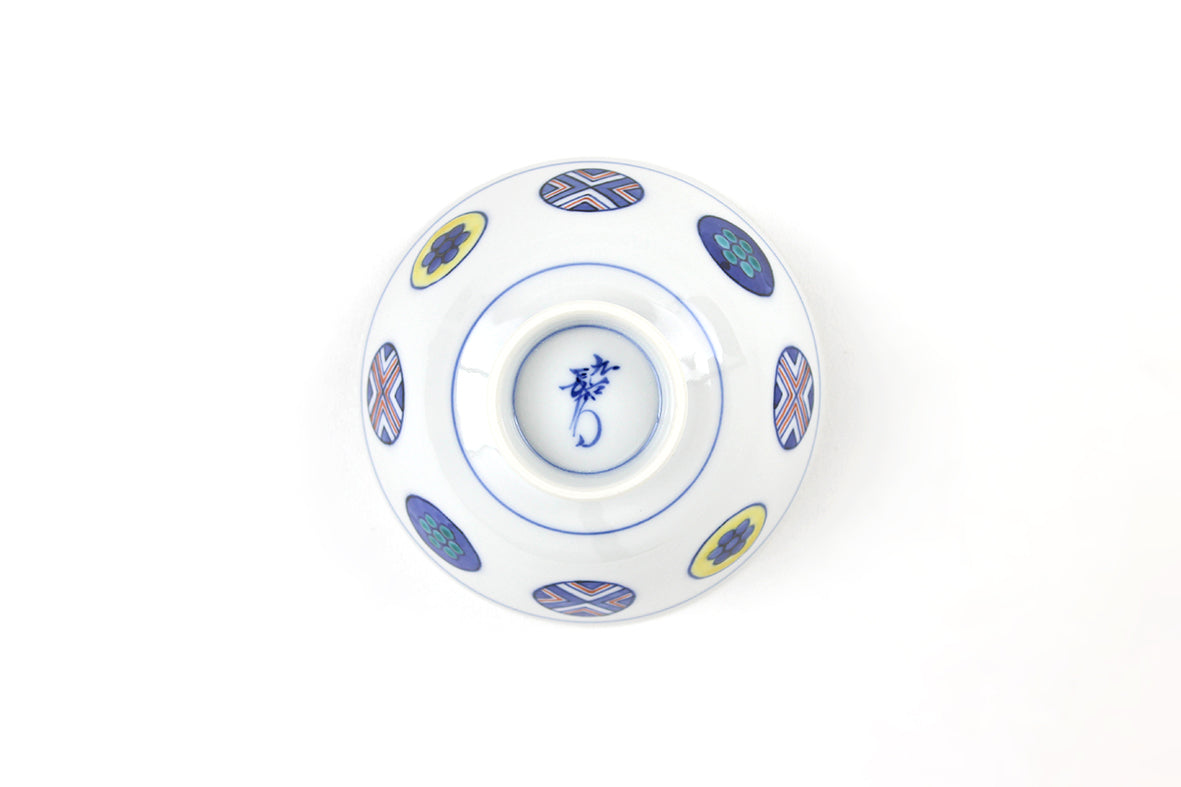ご飯茶碗小 丸紋遊童子