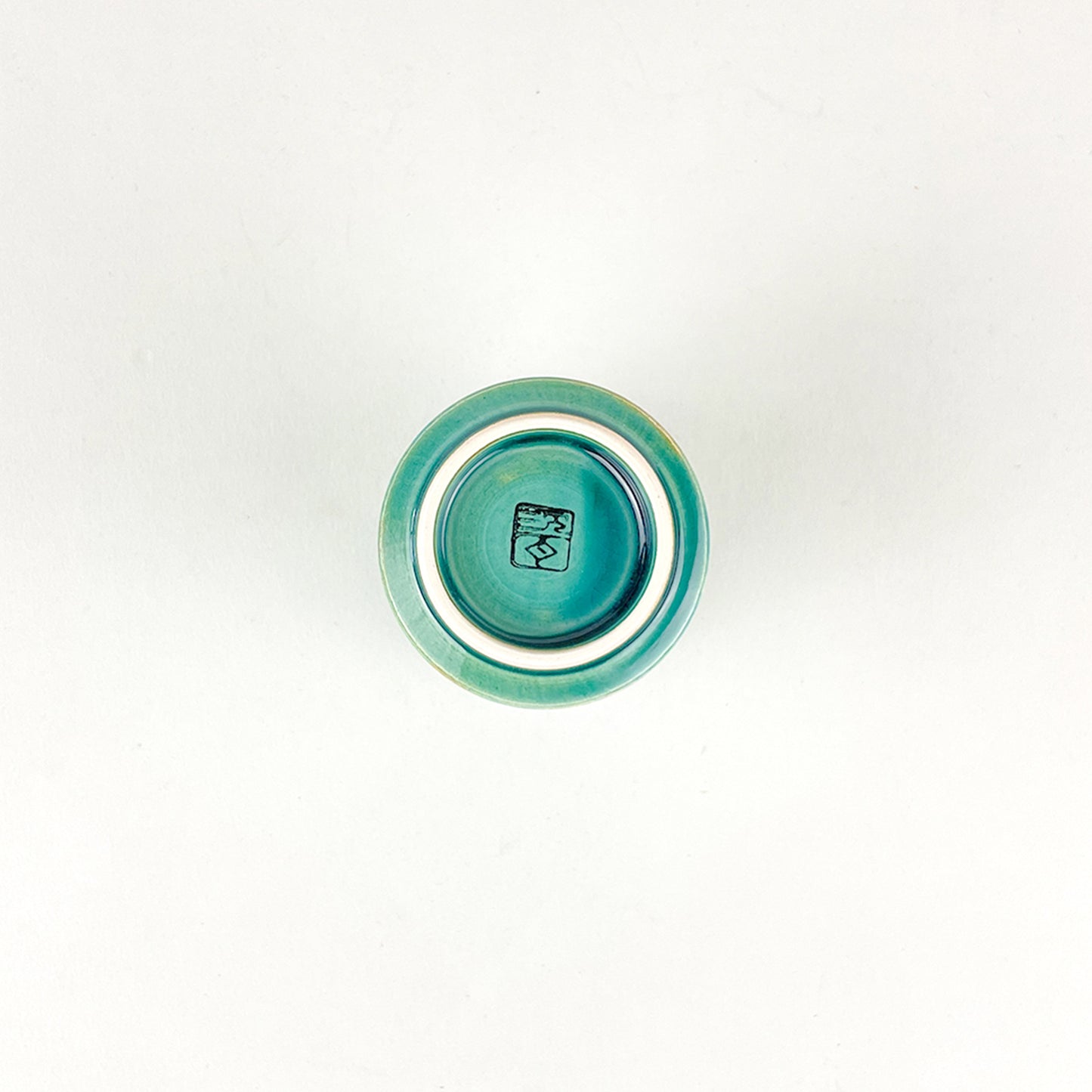 九谷瓷器 切立湯呑 青