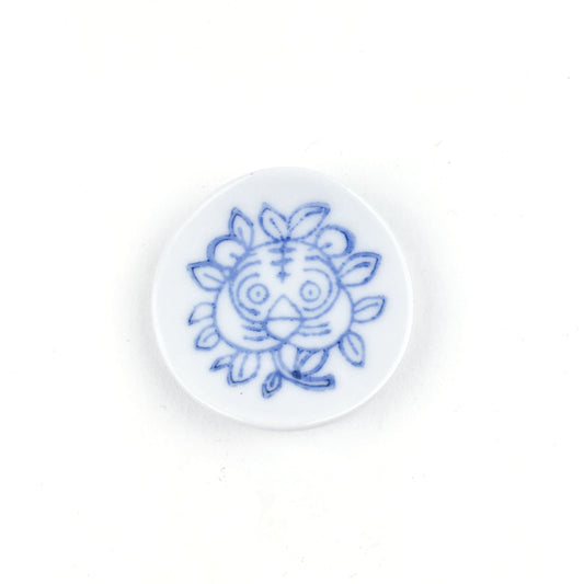 薑会 箸置丸 動物文・虎・染付