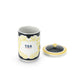 蓋付湯呑黒釉黄彩龍文“TEA字”