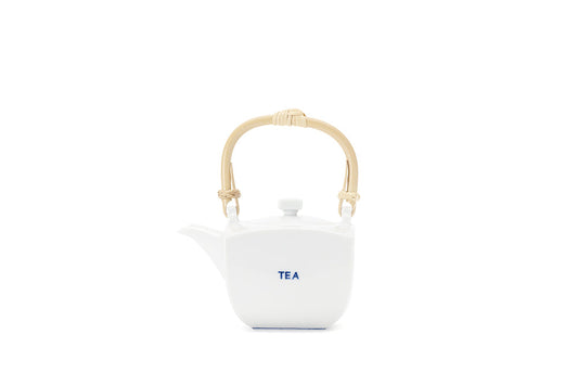 薑会 角急須（小） 白“TEA字”