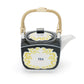 角急須（大） 黒釉黄彩龍文“TEA字”