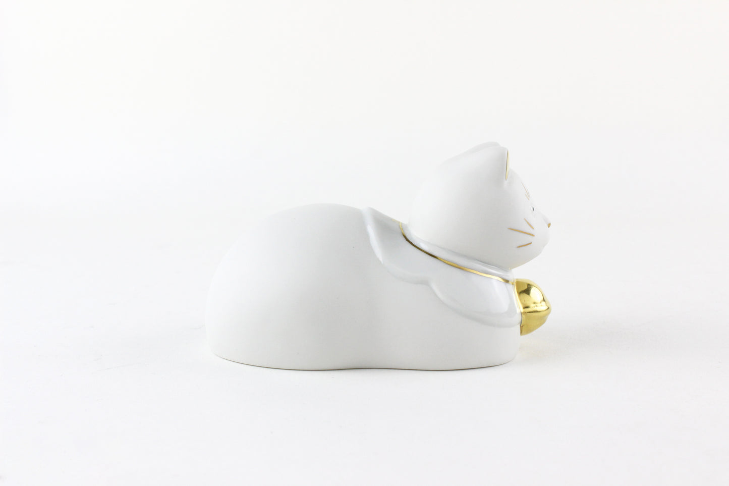 【3%寄付】ちょうえもん座猫 金白