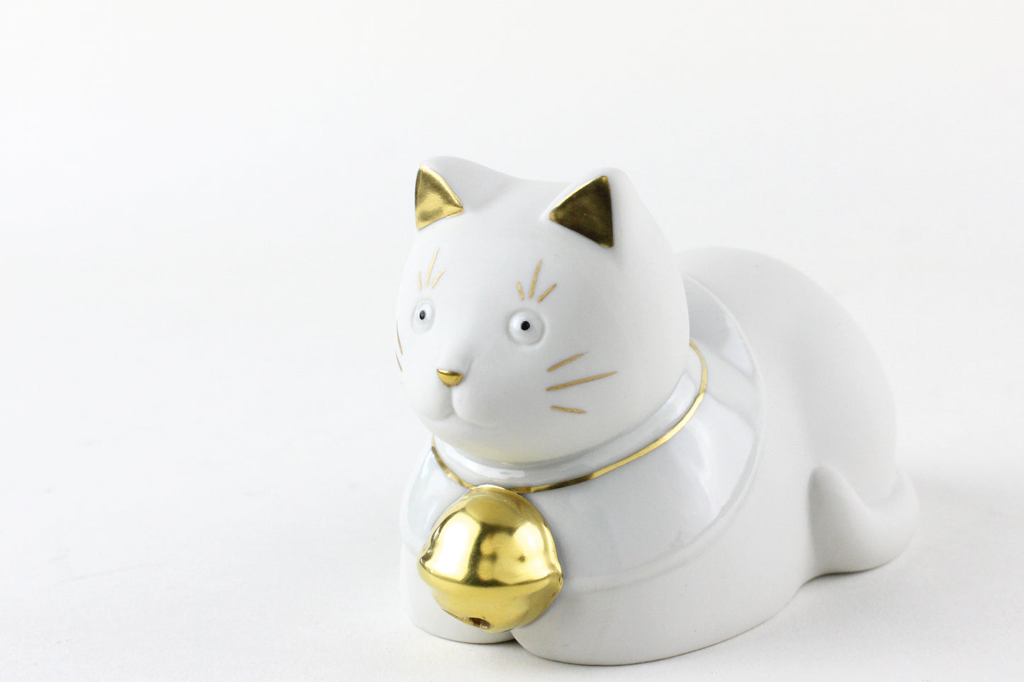 【3%寄付】ちょうえもん座猫 金白