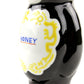 くまの蜂蜜瓶 黒釉黄彩龍文“HONEY”