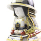 お茶碗武者 黒釉黄彩龍文" BOY "字【4月13日より順次発送】