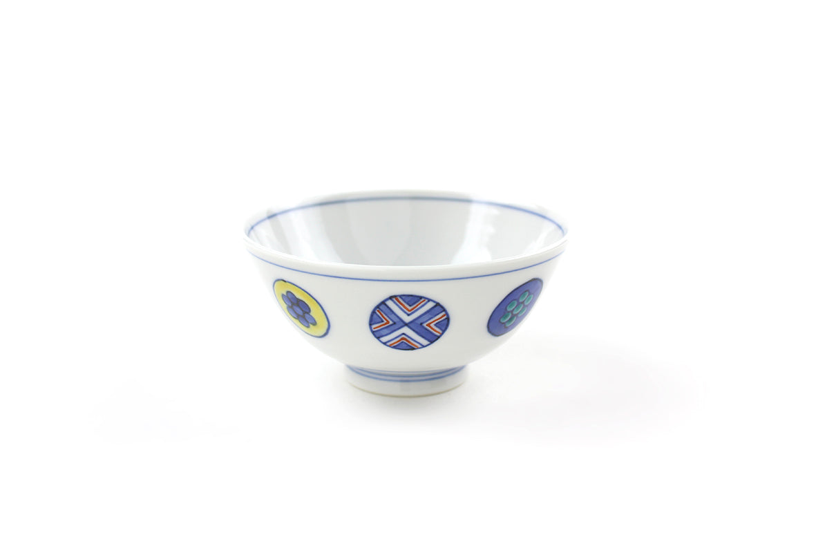 ご飯茶碗小 丸紋遊童子