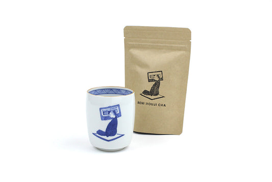 湯呑 笛吹（カセットテープ）＋紅ほうじ茶セット